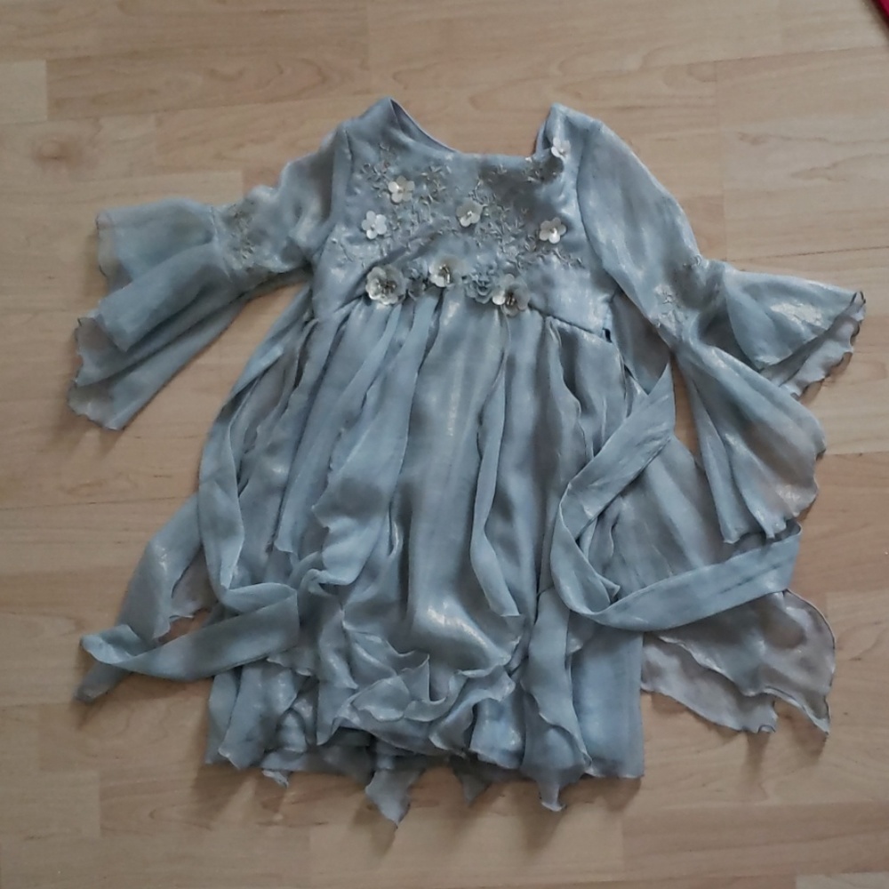 Girls Chiffon Embroidered Dress